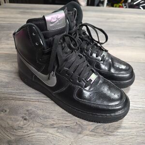 Nike Air Force 1 High 07 LV8 Men's Sneakers 9.5 Black Lace Up Shoes 806403-011